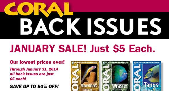 CORAL January Back Issues Sale!