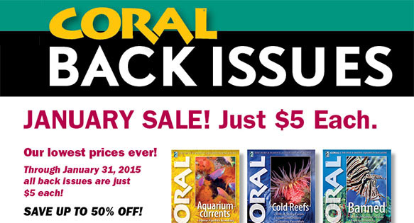 CORAL Magazine January Back Issues Sale!