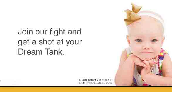 2015 Dream Tank Giveaway To Benefit St. Jude Children’s Research Hospital