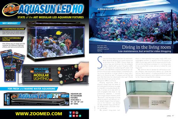 Martin Kunzelnick's "low maintenance" 260-gallon reef aquarium defines current "state-of-the-art" Euro reef design and management.