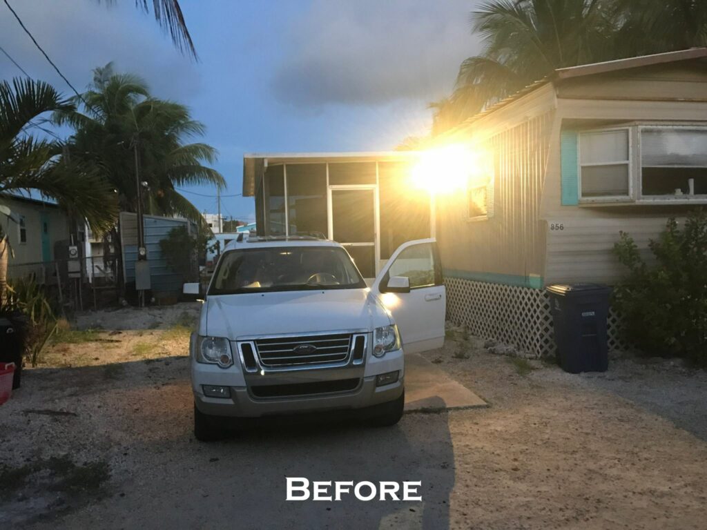 A & M Aquatics operates a coral farm in the Florida Keys. Prior to Irma, this mobile home was used as the coral farm residence.