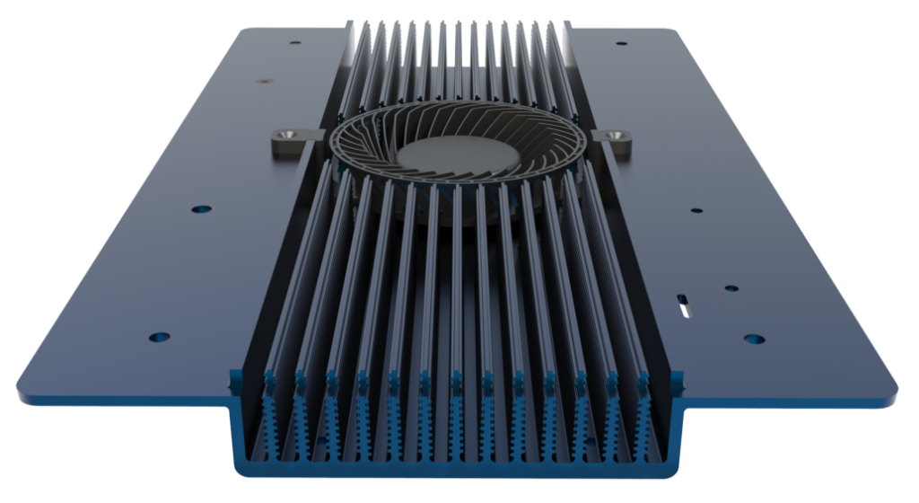 The G5 heat sink has been designed from the ground up to maximize surface area and allow for superior heat dispersion; effective heat management greatly reduces the need for active cooling, which decreases fan and airflow noise.