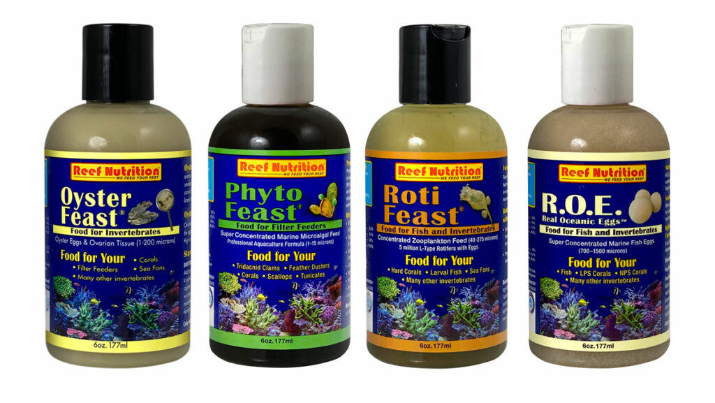 Reef Nutrition's Oyster-Feast®, Phyto-Feast®, Roti-Feast® and R.O.E. Real Oceanic Eggs™ now last even longer!