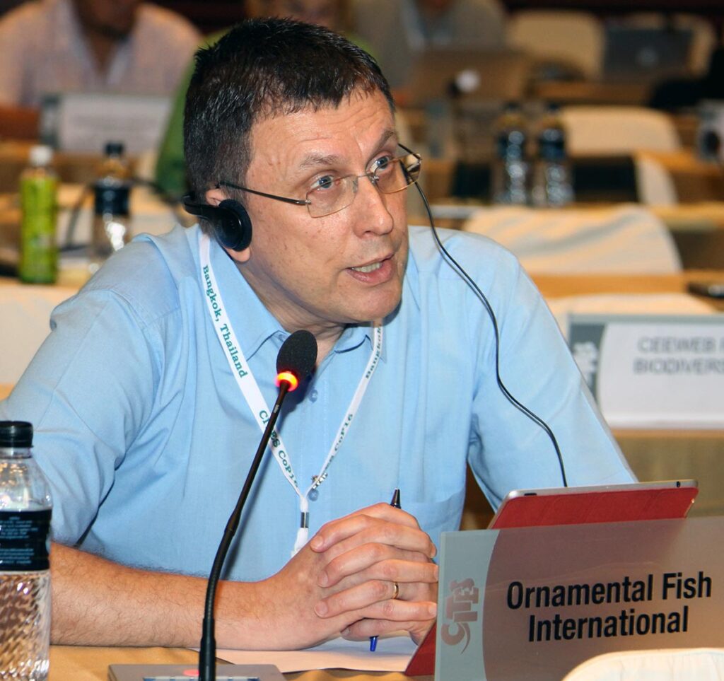 Svein A. Fosså intervening in a discussion on the conservation status of South American freshwater stingrays at the 16th meeting of the Conference of the Parties to CITES, in Bangkok 2013.