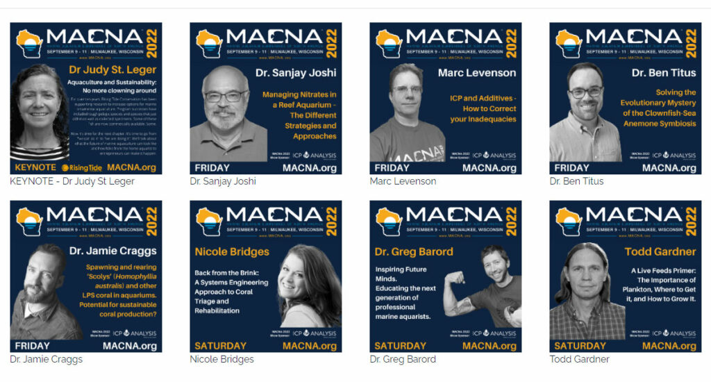 A sampling of eight currently scheduled speakers who will present at MACNA 2022