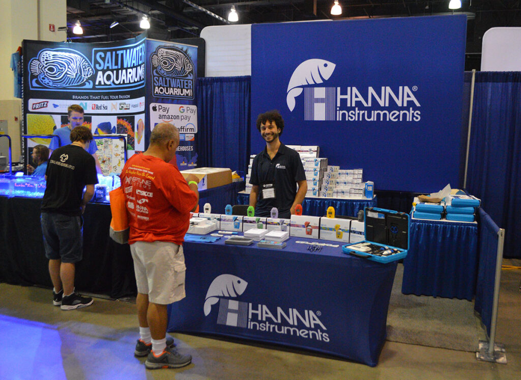 Several Hanna Checkers were on hand to examine at the Hanna Instruments display.