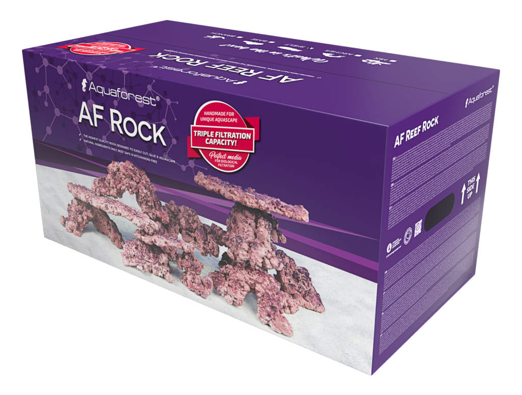 Packaging for the 18 kg (40 lb) assortment of AF Rock.