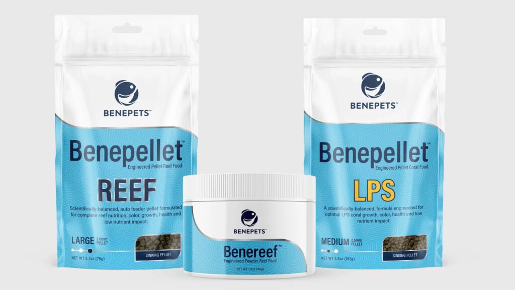 Benepellet Reef and Benepellet LPS join the reef aquarium feeds offered by Benepets.