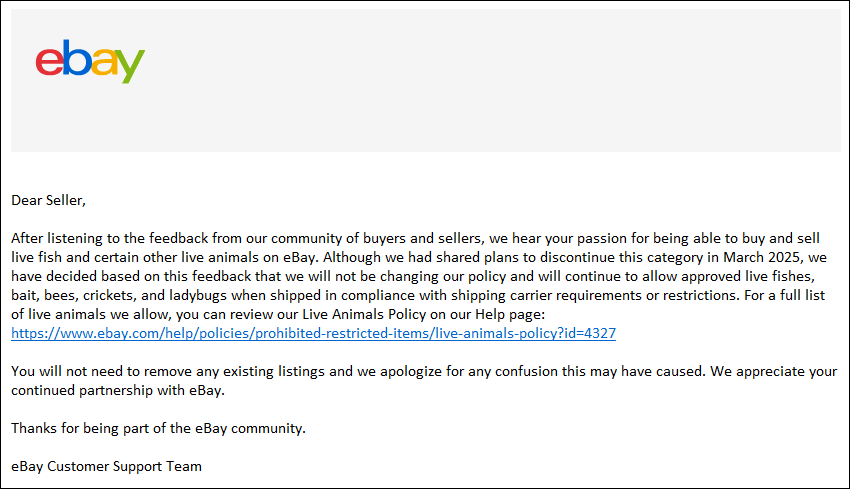 Stunning Reversal: eBay Walks Back Animal Ban